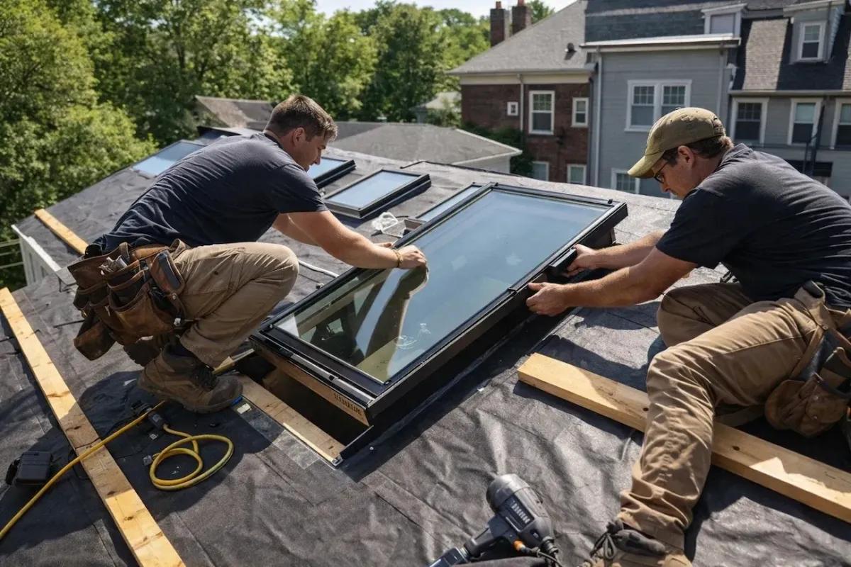 Professional skylight installation